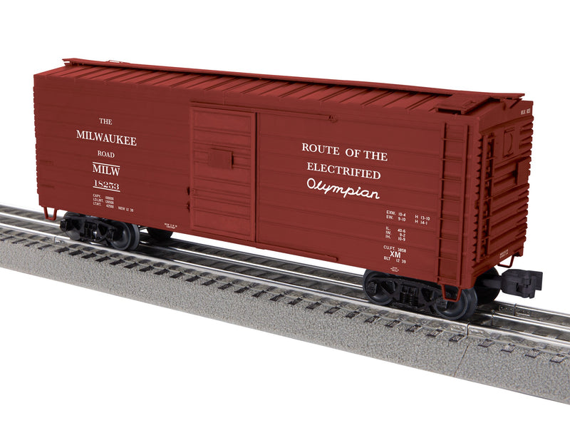 PREORDER Lionel 2-542021 O 40' Rib-Side Boxcar - 3-Rail - Ready to Run -- Milwaukee Road