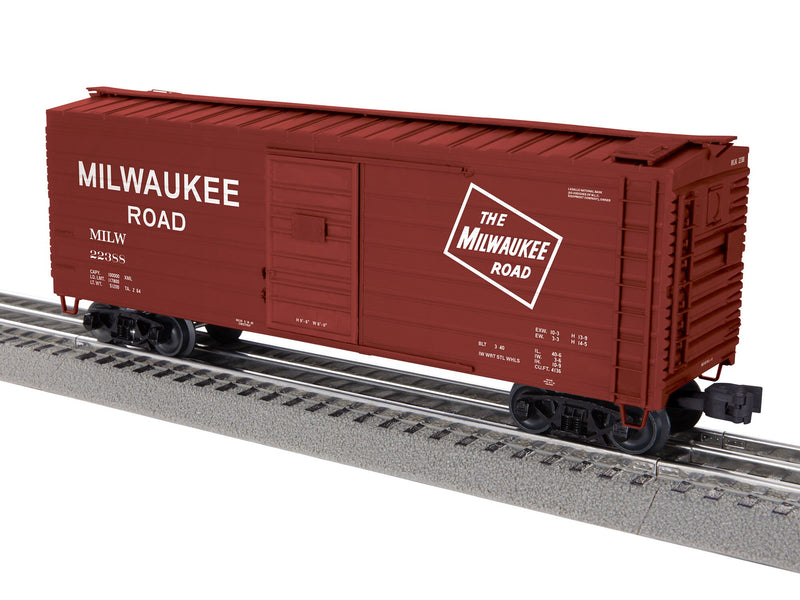 PREORDER Lionel 2-542031 O 40' Rib-Side Boxcar - 3-Rail - Ready to Run -- Milwaukee Road