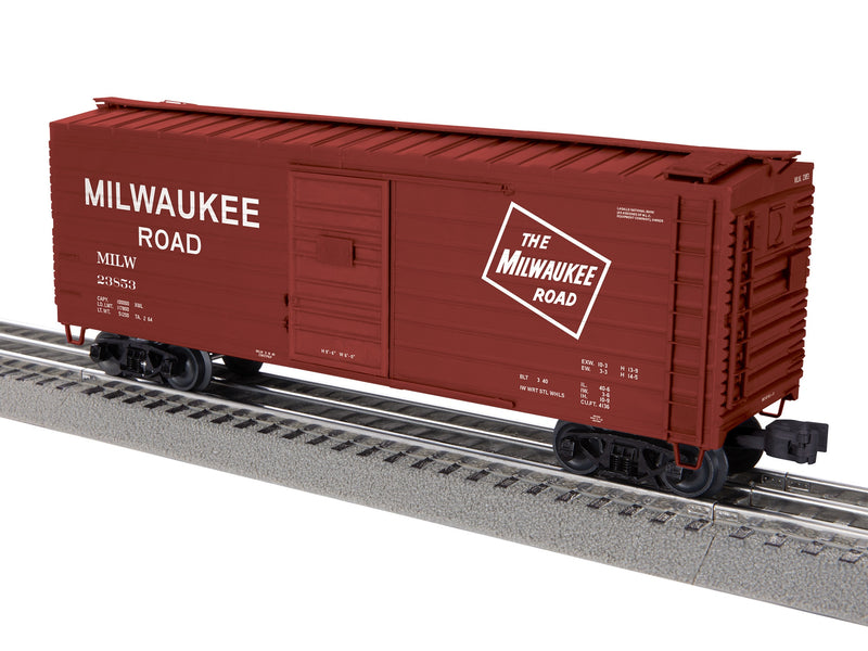 PREORDER Lionel 2-542032 O 40' Rib-Side Boxcar - 3-Rail - Ready to Run -- Milwaukee Road