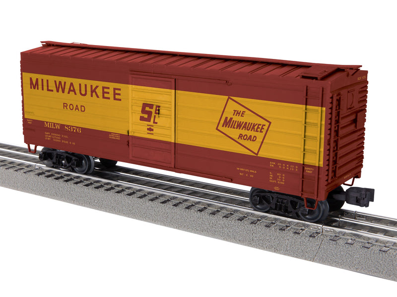 PREORDER Lionel 2-542052 O 40' Rib-Side Boxcar - 3-Rail - Ready to Run -- Milwaukee Road