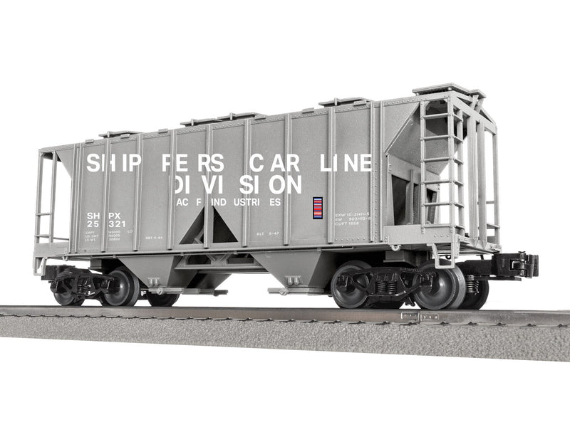 PREORDER Lionel 2-542111 O Class AC-2 2-Bay Covered Hopper - 3-Rail - Ready to Run -- Shippers Car Line