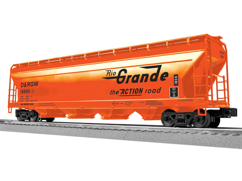 PREORDER Lionel 2-542171 O ACF 4-Bay Covered Hopper - 3-Rail - Ready to Run -- Denver & Rio Grande Western