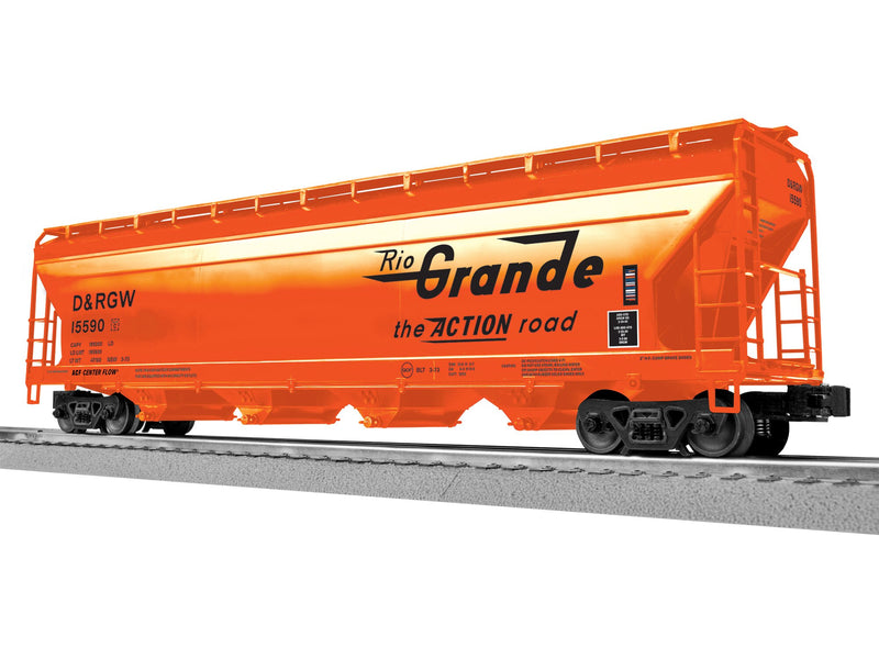 PREORDER Lionel 2-542172 O ACF 4-Bay Covered Hopper - 3-Rail - Ready to Run -- Denver & Rio Grande Western