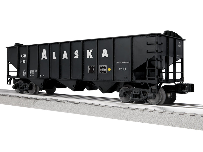 PREORDER Lionel 2-542199 O 3-Bay Hopper Peaked Ends - Scale 3-Rail - Ready to Run -- Alaska Railroad