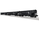 Lionel 2-542210 O 3-Bay Hopper Peaked Ends 3-Pack - Scale 3-Rail - Ready to Run -- Chesapeake & Ohio