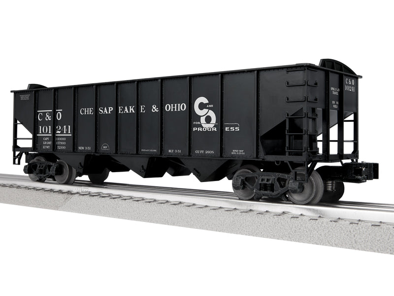 PREORDER Lionel 2-542219 O 3-Bay Hopper Peaked Ends - Scale 3-Rail - Ready to Run -- Chesapeake & Ohio