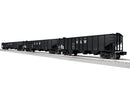 Lionel 2-542230 O 3-Bay Hopper Peaked Ends 3-Pack - Scale 3-Rail - Ready to Run -- Norfolk & Western