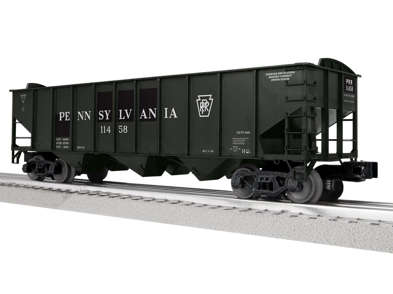 PREORDER Lionel 2-542249 O 3-Bay Hopper Peaked Ends - Scale 3-Rail - Ready to Run -- Pennsylvania Railroad