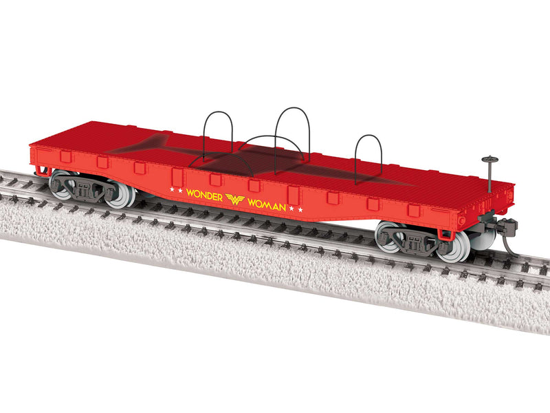 Lionel HO 2554120 Flatcar with Invisible Jet Load, DC Comics Wonder Woman