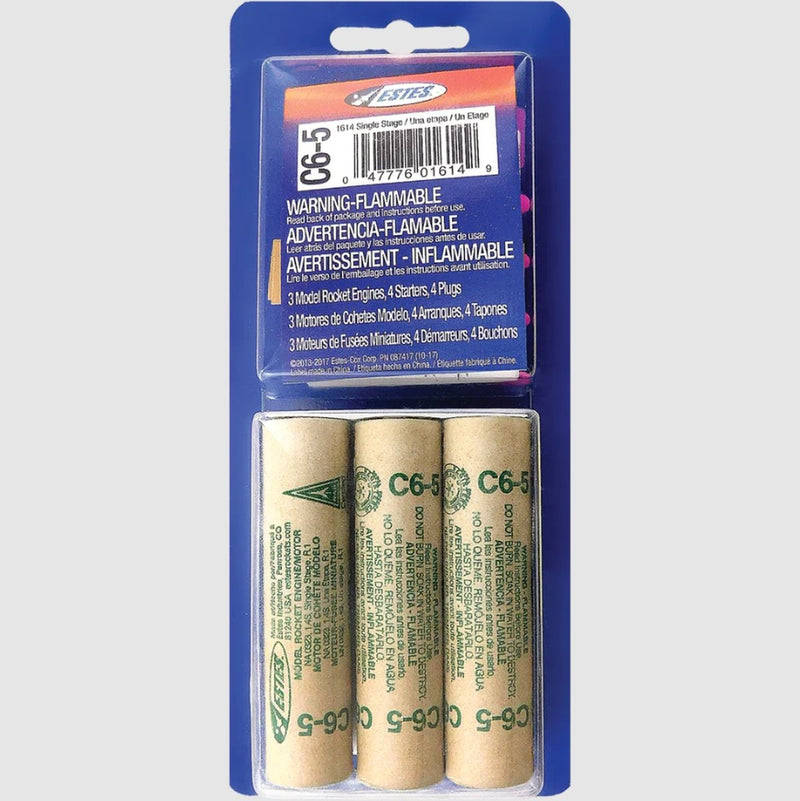Estes Rockets 10024 C6-5 Engines 3pk (was 1614)