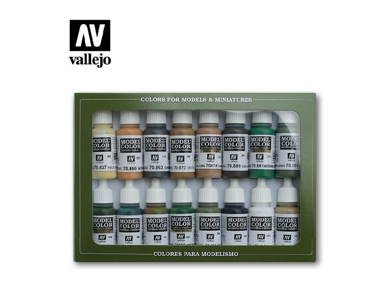 Vallejo Acrylic Paints 70109 Allied Forces WWII Paint Set (16-Pack)