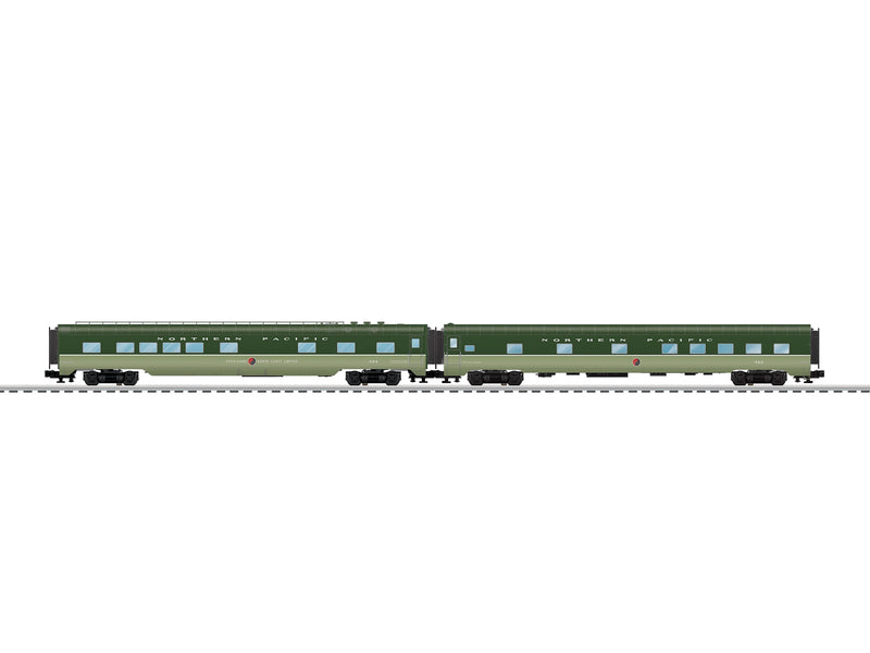 PREORDER Lionel O 2627060 3-Rail 21" Pullman Sleeper, Diner Set, Northern Pacific