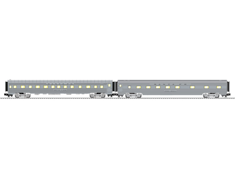 PREORDER Lionel O 2627120 3-Rail 21" Pullman 4-4-2, 10-6 Sleeper Set, Atchison Topeka & Santa Fe Set B Regal Lark