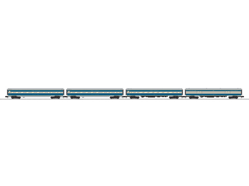 PREORDER Lionel O 2627160 Aluminum 18" Passenger, Texas & Pacific (4-Pack)