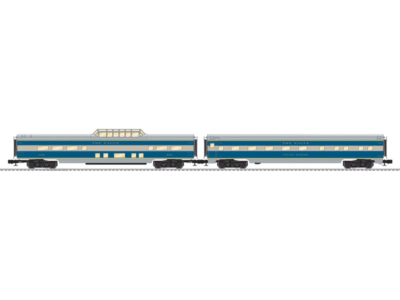 PREORDER Lionel O 2627170 Aluminum 18" Passenger, Texas & Pacific (2-Pack)