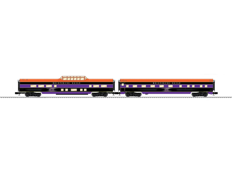 PREORDER Lionel O 2627240 Aluminum 18" Passenger Car, Halloween Whispering Rails (2-Pack)