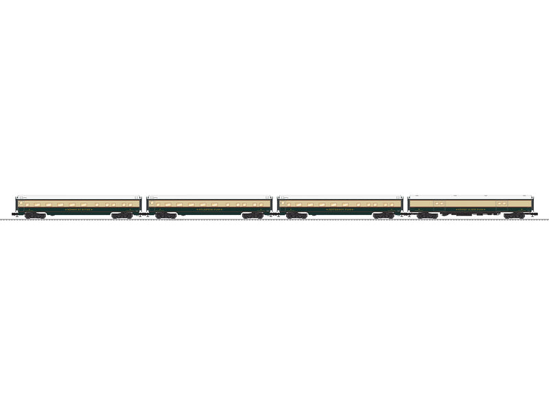 PREORDER Lionel O 2627260 Aluminum 18" Passenger, Burlington Northern (4-Pack)