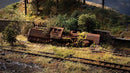 Noch HO 60763 Abandoned Derailed European Steam Locomotive Hard-Foam Diorama Kit Loco
