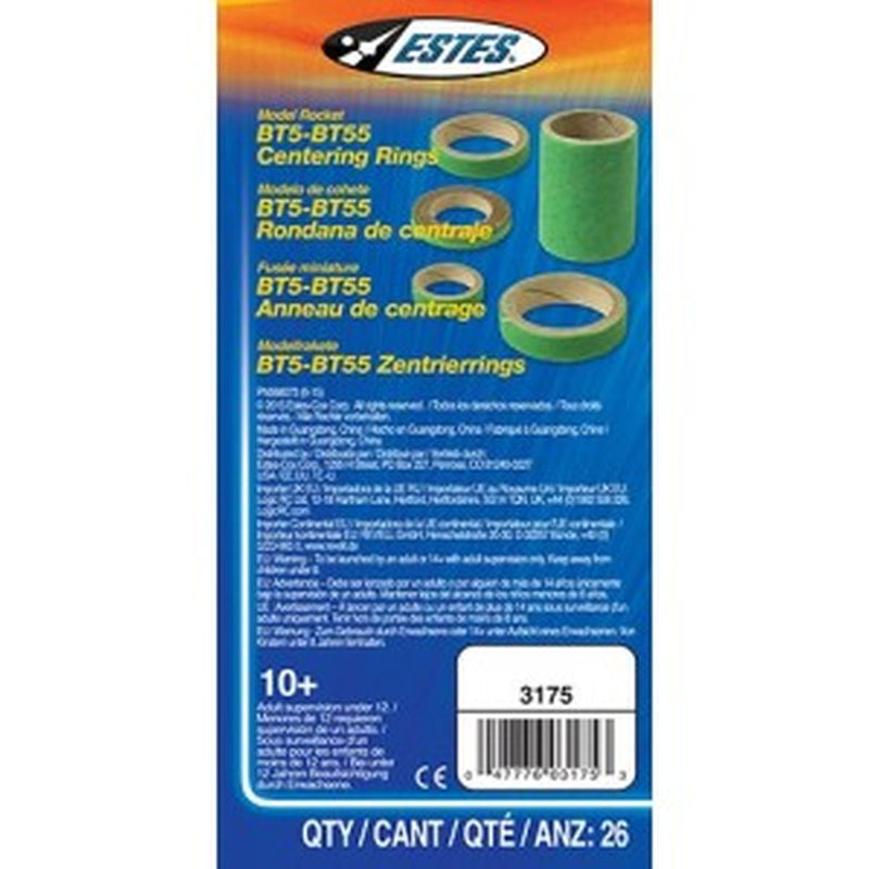 Estes 3175 BT5-BT55 Centering Rings/26pc