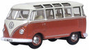 Oxford Diecast N NVWS001 1951 Volkswagen T1 Samba Passenger Van, Assembled, Sealing Wax Red, Beige Gray