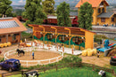 Faller HO 130597 Horse Stable Kit, Includes 4 Horses, 9-3/16 x 4-5/8 x 2-3/4" 23.3 x 11.8 x 7cm