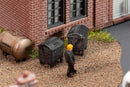 Faller N 272919 Garbage Dumpster Set Kit, 8 Dumpsters on Wheels, 20 Wheeled Garbage Bins