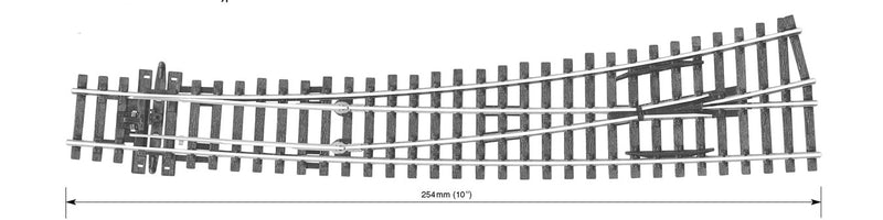 Peco SL-87 Code 100 Curved Double Radius Turnout - Streamline -- Left Hand, Insulfrog, HO