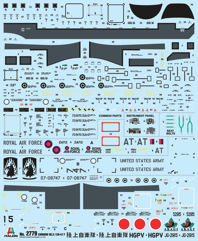 Italeri 2779 - SCALE 1 : 48 CHINOOK HC.2 CH-47F