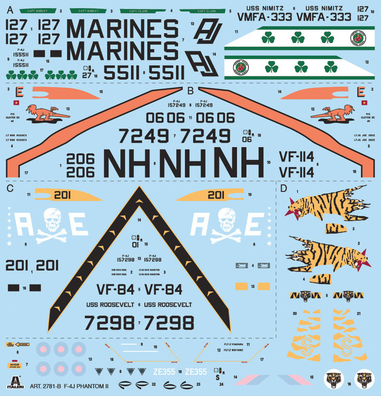 Italeri 2781 - SCALE 1 : 48 F-4J PHANTOM ll