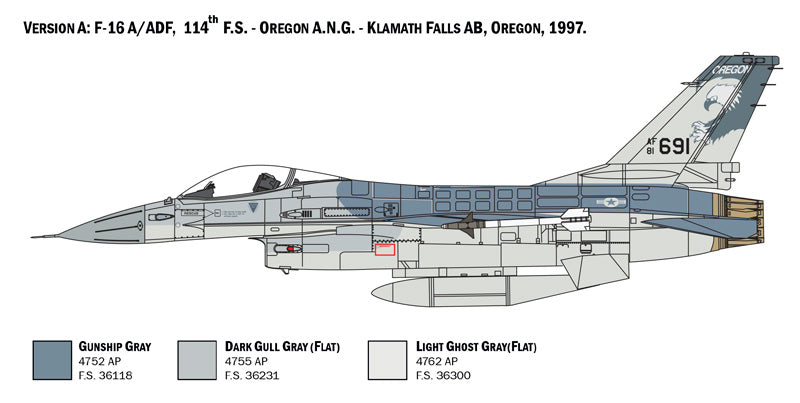 Italeri 2786 - SCALE 1 : 48 F-16 A Fighting Falcon