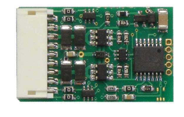NCE D13J-10 D13J 4-Function DCC Control Decoder with 9-Pin DCC Plug, 10-Pack: 1.03 x .63 x .185" 26 x 16.5 x 4.7mm