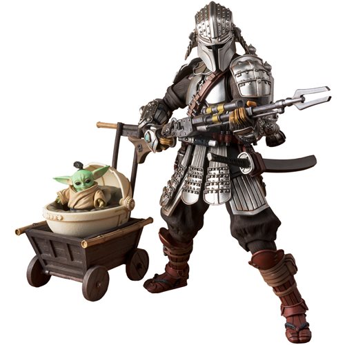 Bandai 62093 Star Wars The Mandalorian Ronin Mandalorian and Grogu Beskar Armor Meisho Movie Realization Action Figure