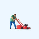 PREORDER Preiser HO 28278 Starting the Lawn Mower