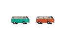 PREORDER Noch Z 44604 1967-1979 Volkswagen T2 Passenger Van, Color 3D Print, 1 Green, 1 Orange