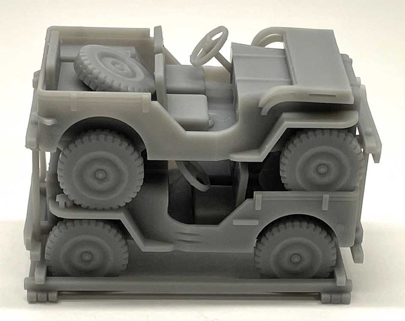 PREORDER Phoenix Precision Models PPM-32633 S Jeeps Stacked for Transport -- Unpainted 3-D Print pkg(2)