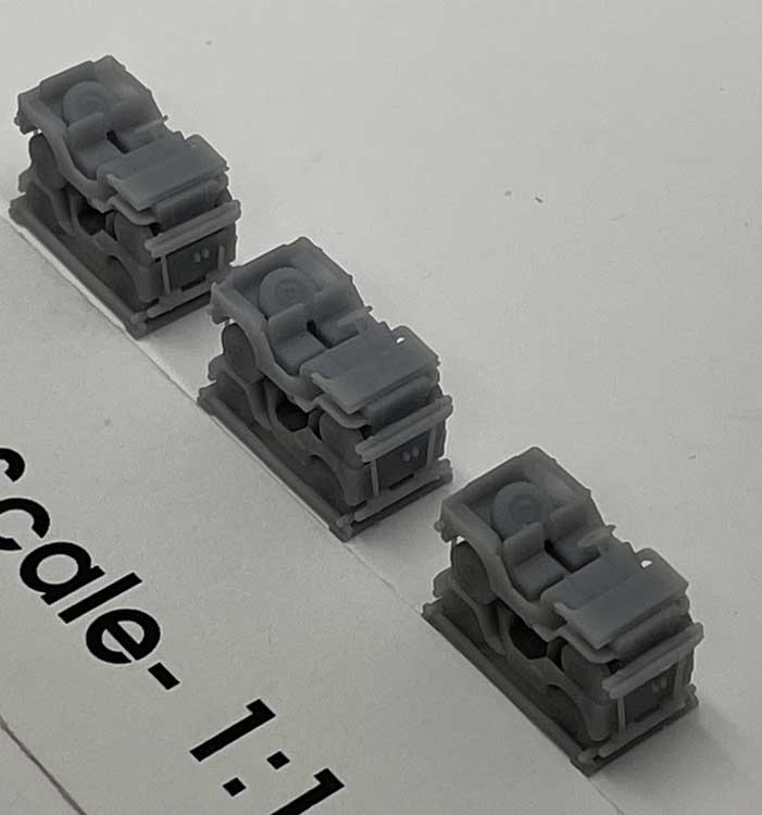 PREORDER Phoenix Precision Models 30633 N Jeeps Stacked for Transport -- Unpainted 3-D Print pkg(3)