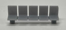 PREORDER Phoenix Precision Models S 32697 Platform/Waiting Room Seats, Flat Back and Seat, Unpainted 3D Print (2)