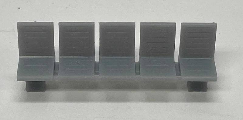 PREORDER Phoenix Precision Models S 32698 Platform/Waiting Room Seats, Slit Back and Seat, Unpainted 3D Print (2)