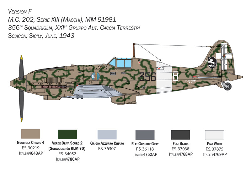 Italeri 2518 - SCALE 1 : 32 Macchi MC.202 Folgore