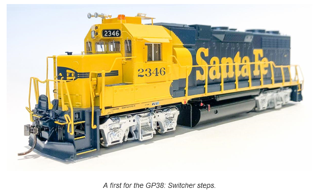 Rapido 38004 HO EMD GP38 Low Nose - Standard DC -- Santa Fe