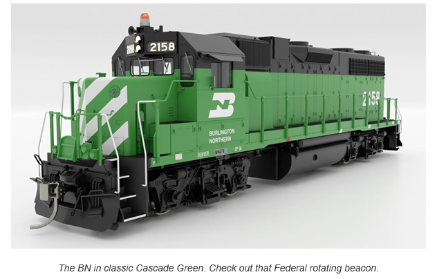 Rapido 38531 HO EMD GP38 Low Nose - Sound and DCC -- Burlington Northern