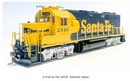 Rapido 38503 HO EMD GP38 Low Nose - Sound and DCC -- Santa Fe