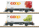 PREORDER LGB G 45887 Container Transport Car Set with Coop Container, Rhaetian RhB (2-Pack)