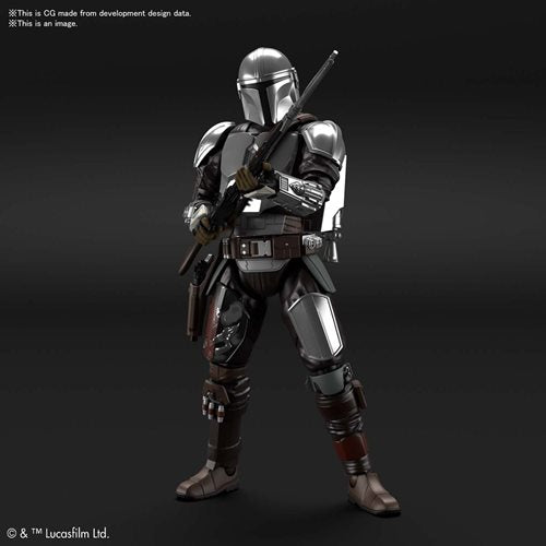 Bandai 2557094 Star Wars: The Mandalorian Mandalorian Beskar Armor Silver Coating Version 1:12 Scale Model Kit