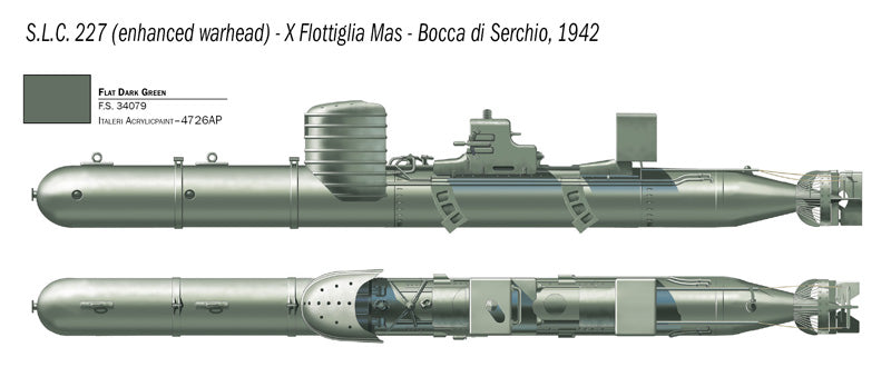 Italeri 5621 S.L.C. MAIALE with crew 1:35