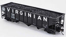 PREORDER Bowser HO 31533 Coal Load, WalthersMainline(R) 40' 70-Ton 3-Bay Hopper (2-Pack)