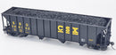 PREORDER Bowser HO 31561 Coal Load, Tangent 3350 Cubic-Foot 4-Bay Quad Coal Hopper (2-Pack)