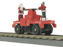 PREORDER MTH 30-5234 O Operating Hand Car w/Santa and Elf Â– Red