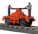 MTH RailKing O 30-5236 Operating Handcar, Maintenance of Way (Orange)