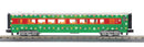 PREORDER MTH 30-68288 O Christmas 60Â’ Streamlined Coach Car w/LED Lights